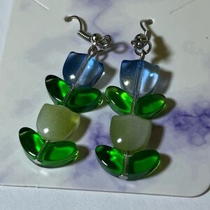 Charming Glass Tulip Earrings